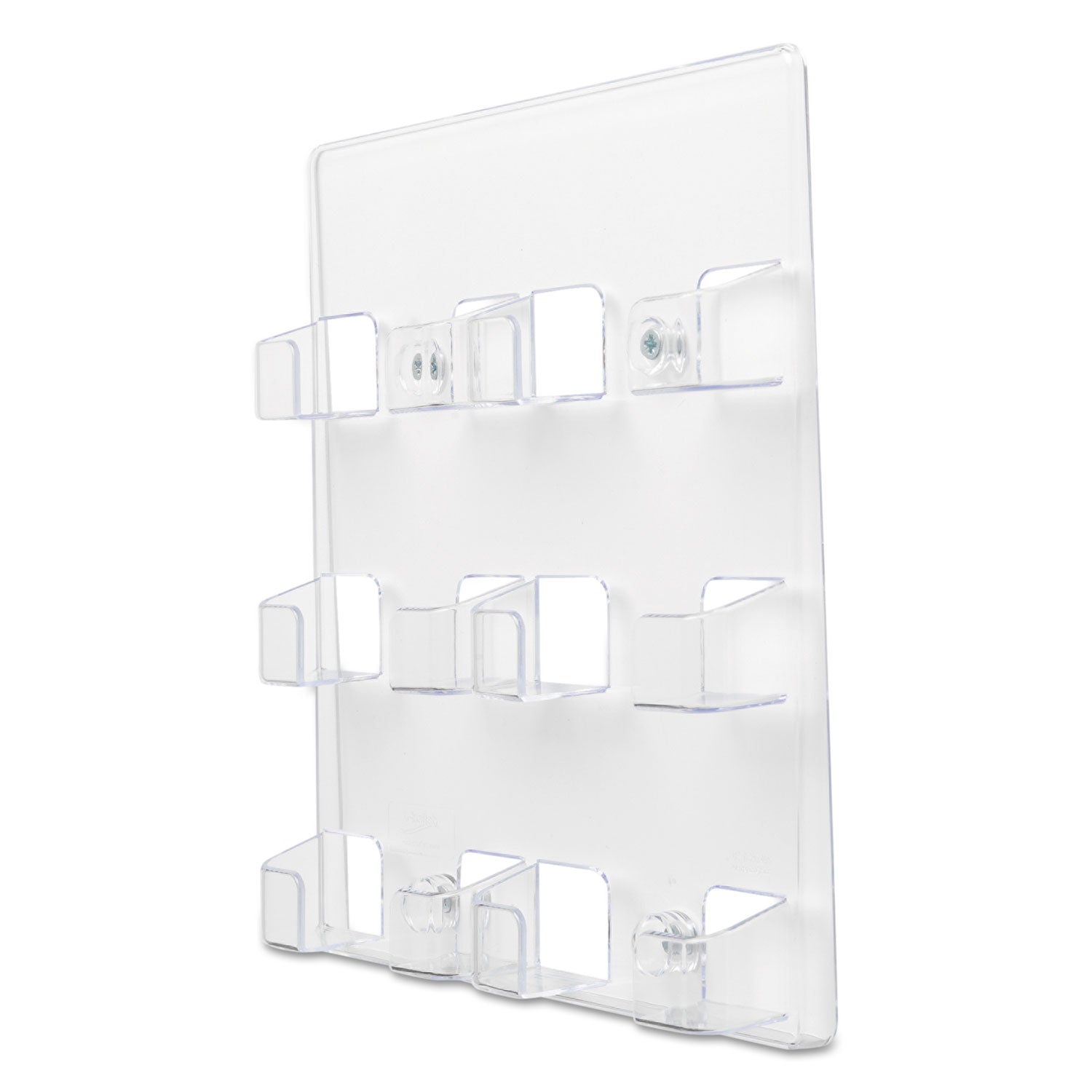 6-Pocket Business Card Holder, Holds 480 Cards, 8.5 x 1.63 x 9.75, Plastic, Clear - 