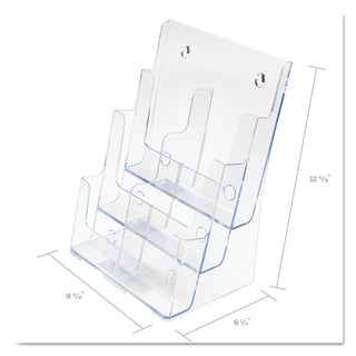 6-Compartment DocuHolder, Leaflet Size, 9.63w x 6.25d x 12.63h, Clear, Ships in 4-6 Business Days - 