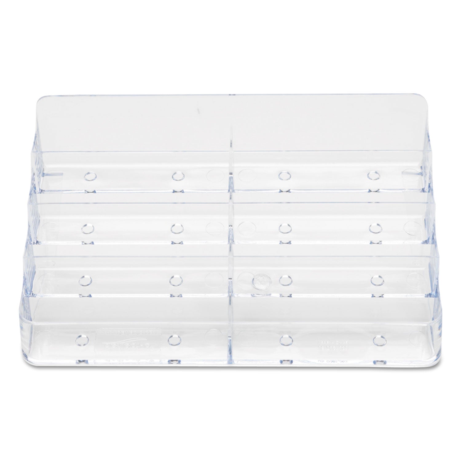 8-Pocket Business Card Holder, Holds 400 Cards, 7.78 x 3.5 x 3.38, Plastic, Clear - 