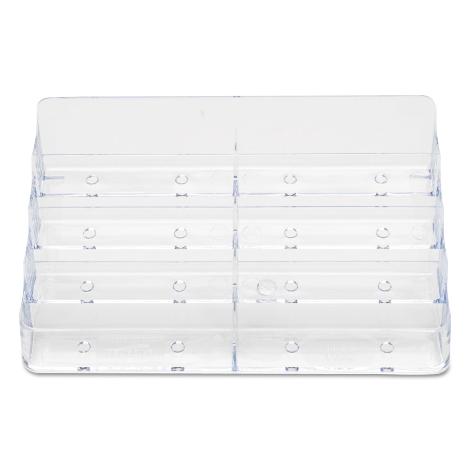 8-Pocket Business Card Holder, Holds 400 Cards, 7.78 x 3.5 x 3.38, Plastic, Clear