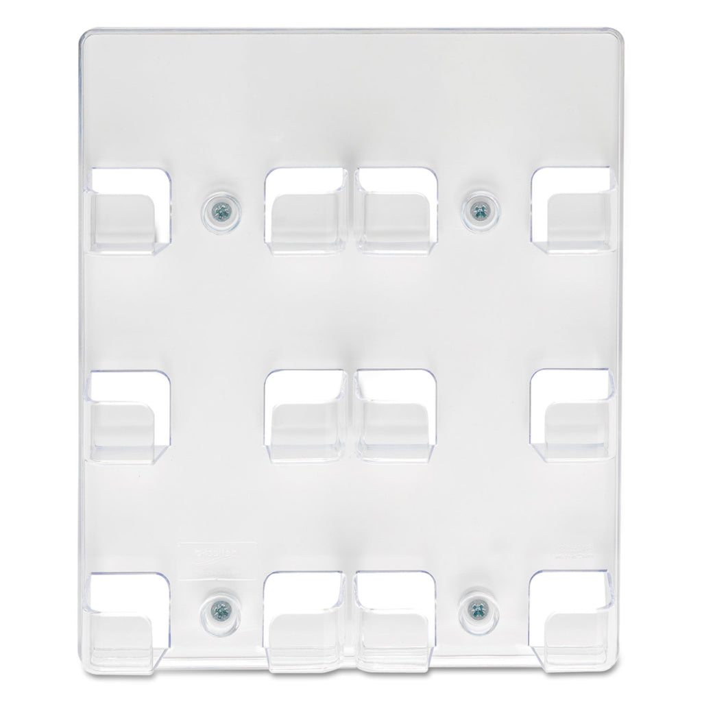 6-Pocket Business Card Holder, Holds 480 Cards, 8.5 x 1.63 x 9.75, Plastic, Clear - 