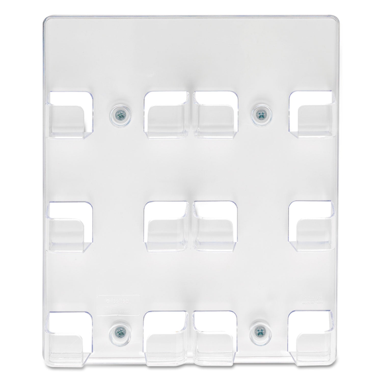 6-Pocket Business Card Holder, Holds 480 Cards, 8.5 x 1.63 x 9.75, Plastic, Clear