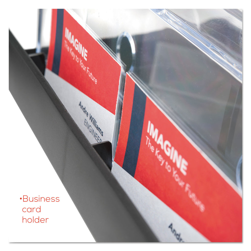 3-Tier Literature Holder, Leaflet Size, 11.25w x 6.94d x 13.31h, Black, Ships in 4-6 Business Days - 