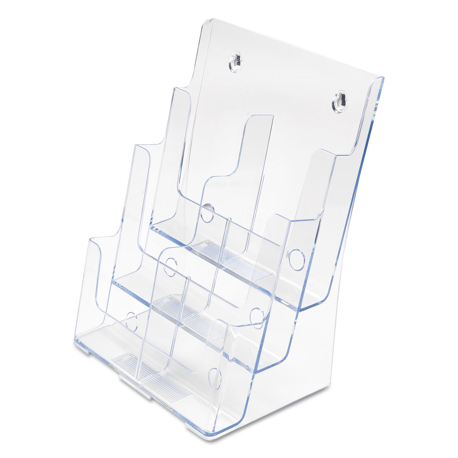 6-Compartment DocuHolder, Leaflet Size, 9.63w x 6.25d x 12.63h, Clear, Ships in 4-6 Business Days - 