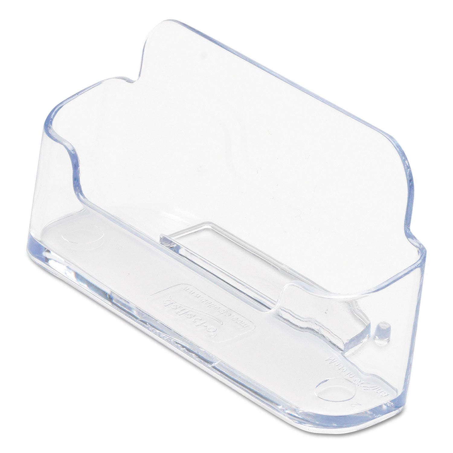 Horizontal Business Card Holder, Holds 50 Cards, 3.88 x 1.38 x 1.81, Plastic, Clear