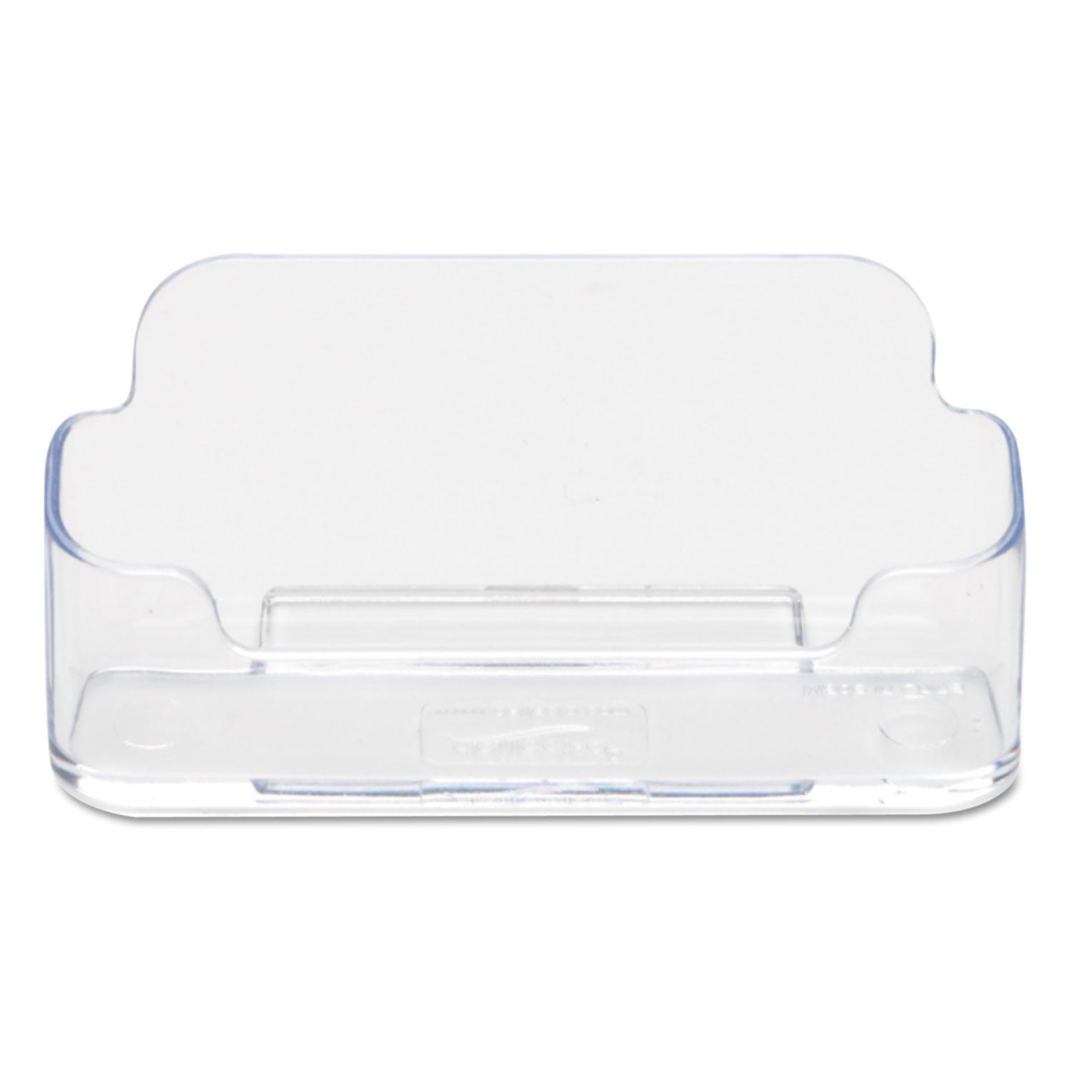 Horizontal Business Card Holder, Holds 50 Cards, 3.88 x 1.38 x 1.81, Plastic, Clear - 