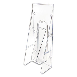 Stand-Tall Wall-Mount Literature Rack, Leaflet, 4.56w x 3.25d x 11.88h, Clear - 