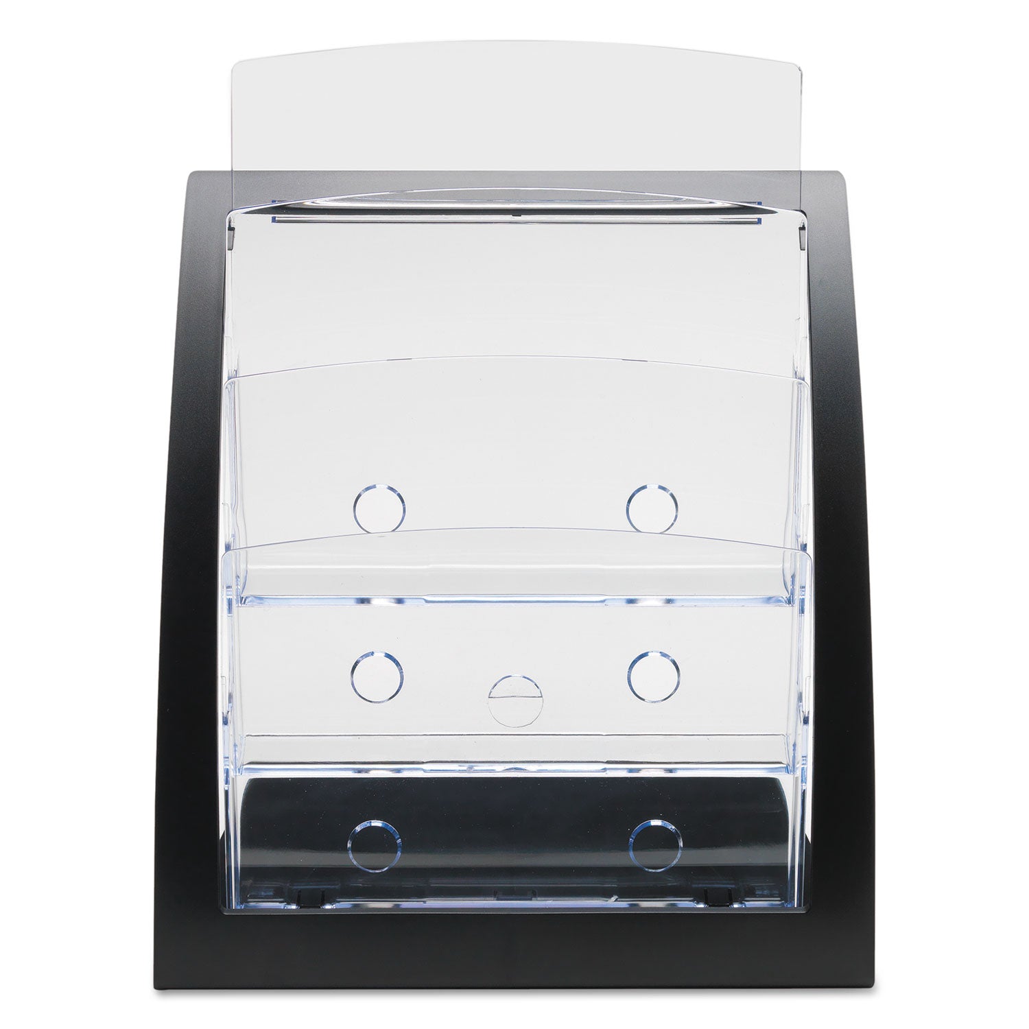 3-Tier Literature Holder, Leaflet Size, 11.25w x 6.94d x 13.31h, Black, Ships in 4-6 Business Days - 