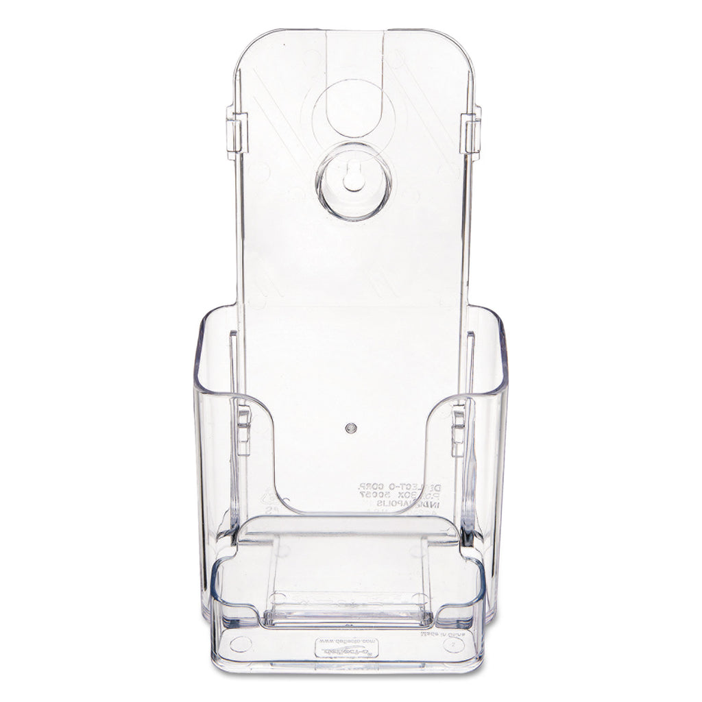 DocuHolder for Countertop/Wall-Mount w/Card Holder, 4.38w x 4.25d x 7.75h, Clear - 
