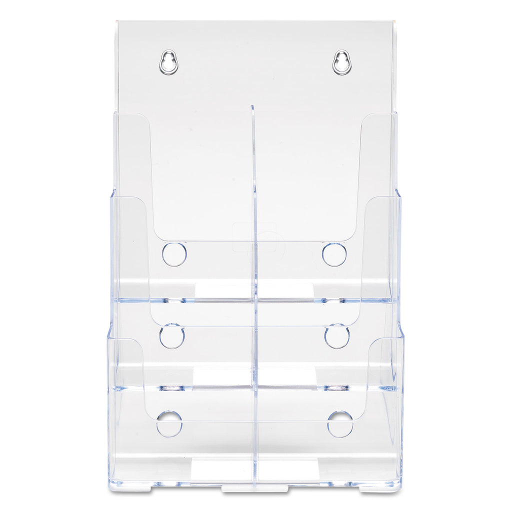 6-Compartment DocuHolder, Leaflet Size, 9.63w x 6.25d x 12.63h, Clear, Ships in 4-6 Business Days - 