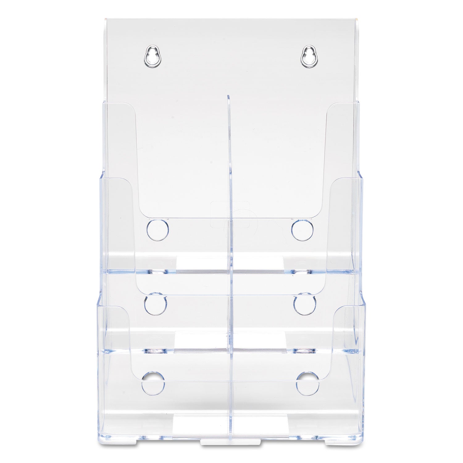 6-Compartment DocuHolder, Leaflet Size, 9.63w x 6.25d x 12.63h, Clear, Ships in 4-6 Business Days - 