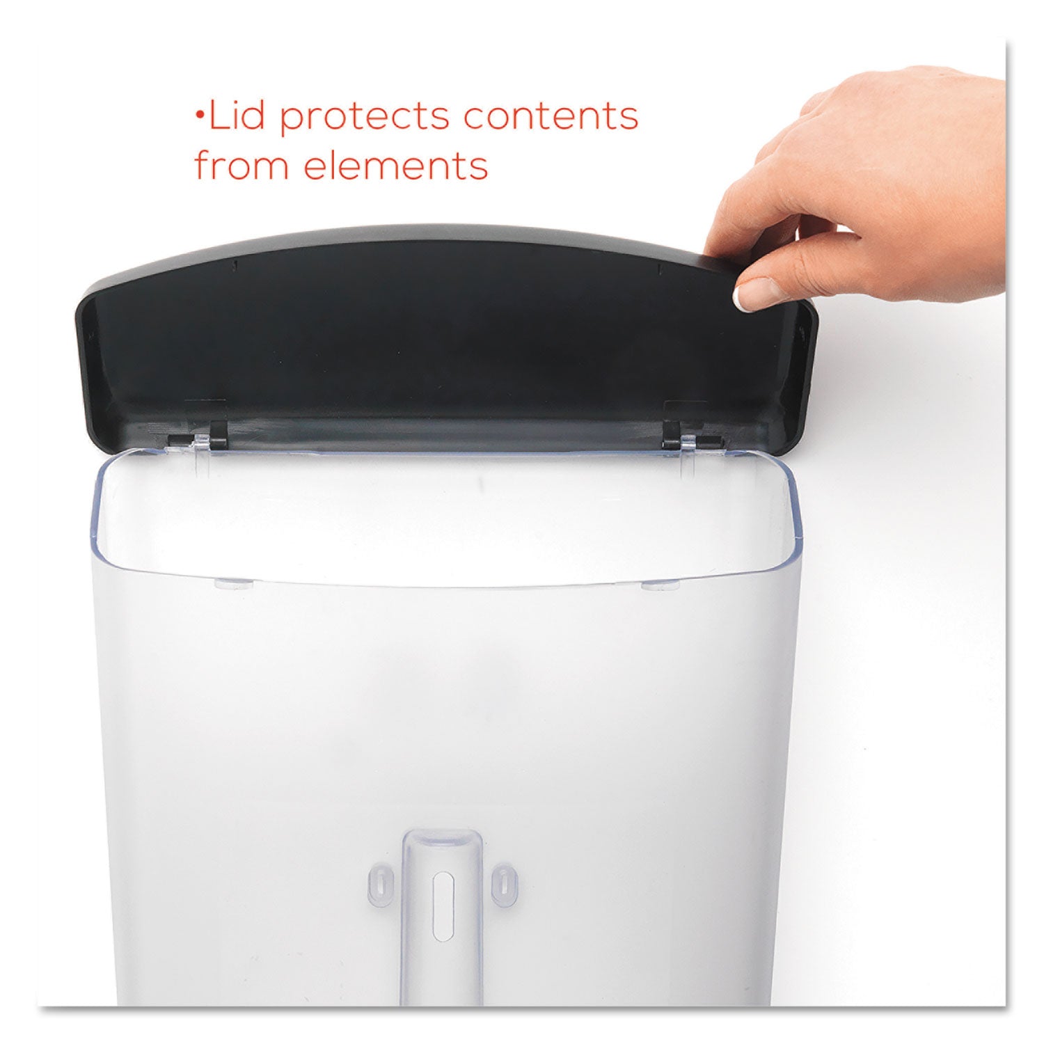 Outdoor Literature Box, 10w x 4.5d x 13.13h, Clear/Black - 
