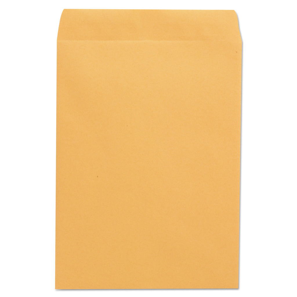 Catalog Envelope, 24 lb Bond Weight Paper, #10 1/2, Square Flap, Gummed Closure, 9 x 12, Brown Kraft, 250/Box - 