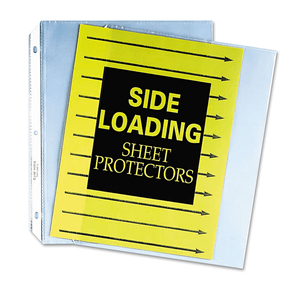 side-loading-polypropylene-sheet-protectors-clear-2-11-x-85-50-box_cli62313 - 2