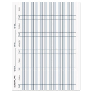 Recycled Teacher's Planner, Weekly, Two-Page Spread (Seven Classes), 11 x 8.5, Blue Cover