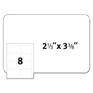 Flexible Adhesive Name Badge Labels, 3.38 x 2.33, White, 160/Pack