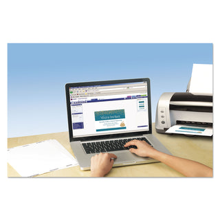 Note Cards with Matching Envelopes, Inkjet, 65lb, 4.25 x 5.5, Textured Uncoated White, 50 Cards, 2 Cards/Sheet, 25 Sheets/Box
