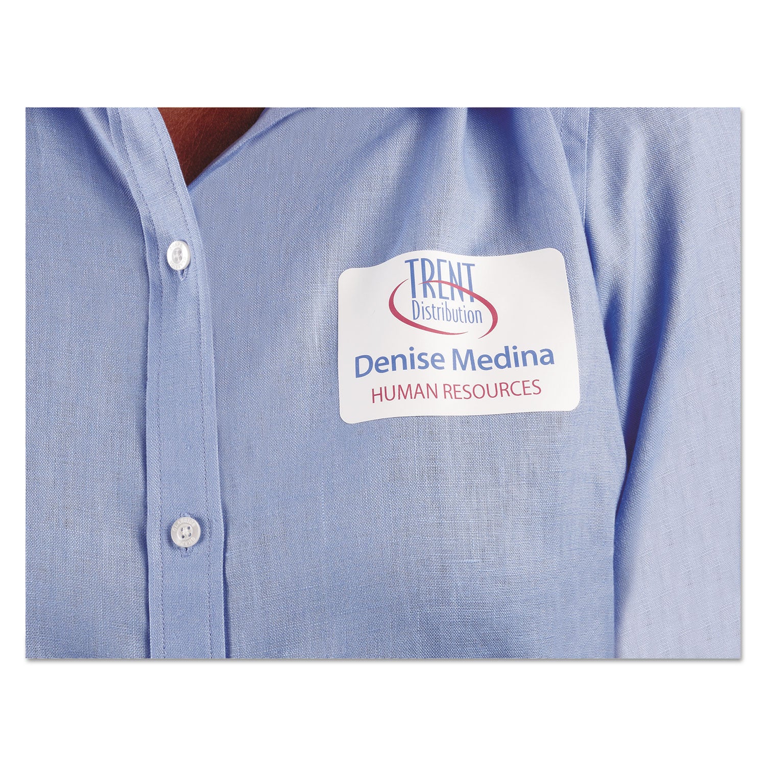 Flexible Adhesive Name Badge Labels, 3.38 x 2.33, White, 400/Box