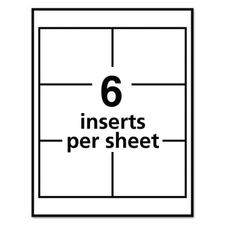 Name Badge Insert Refills, Horizontal/Vertical, 3 x 4, White, 300/Box