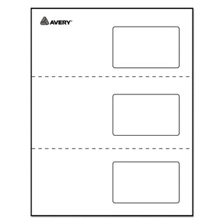 Laminated Laser/Inkjet ID Cards, 2 1/4 x 3 1/2, White, 30/Box