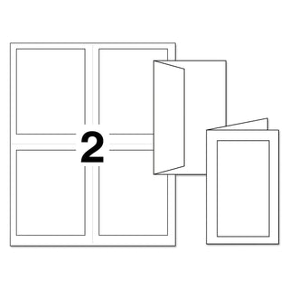 Note Cards with Matching Envelopes, Inkjet, 80 lb, 4.25 x 5.5, Embossed Matte Ivory, 60 Cards, 2 Cards/Sheet, 30 Sheets/Pack