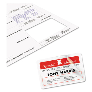 Laminated Laser/Inkjet ID Cards, 2 1/4 x 3 1/2, White, 30/Box