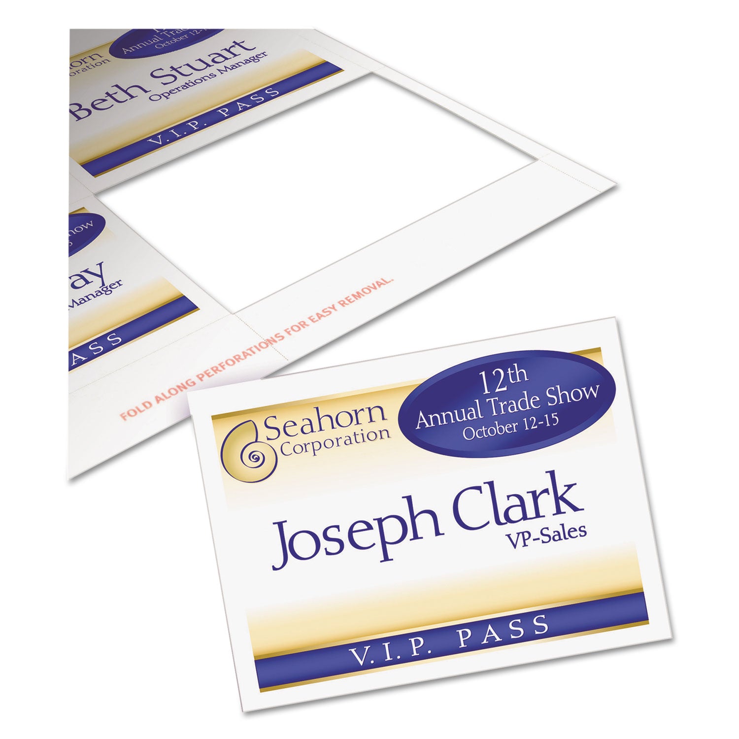 Name Badge Insert Refills, Horizontal/Vertical, 3 x 4, White, 300/Box