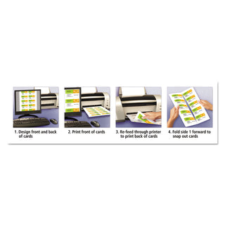 True Print Clean Edge Business Cards, Inkjet, 2 x 3.5, Ivory, 200 Cards, 10 Cards Sheet, 20 Sheets/Pack