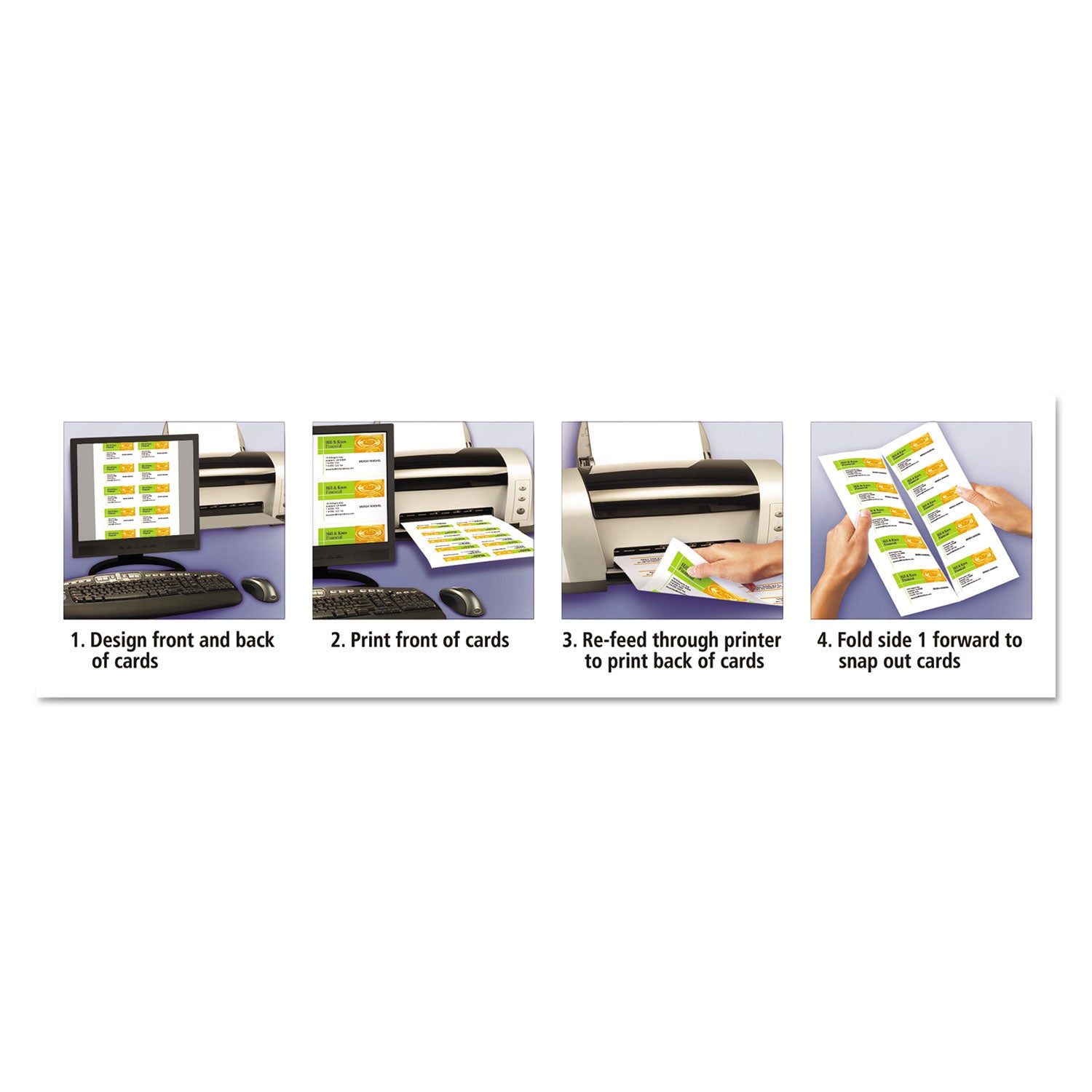 True Print Clean Edge Business Cards, Inkjet, 2 x 3.5, Ivory, 200 Cards, 10 Cards Sheet, 20 Sheets/Pack