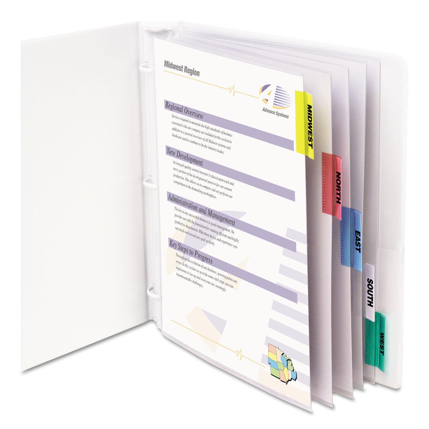 sheet-protectors-with-index-tabs-assorted-color-tabs-2-11-x-85-5-set_cli05550 - 1