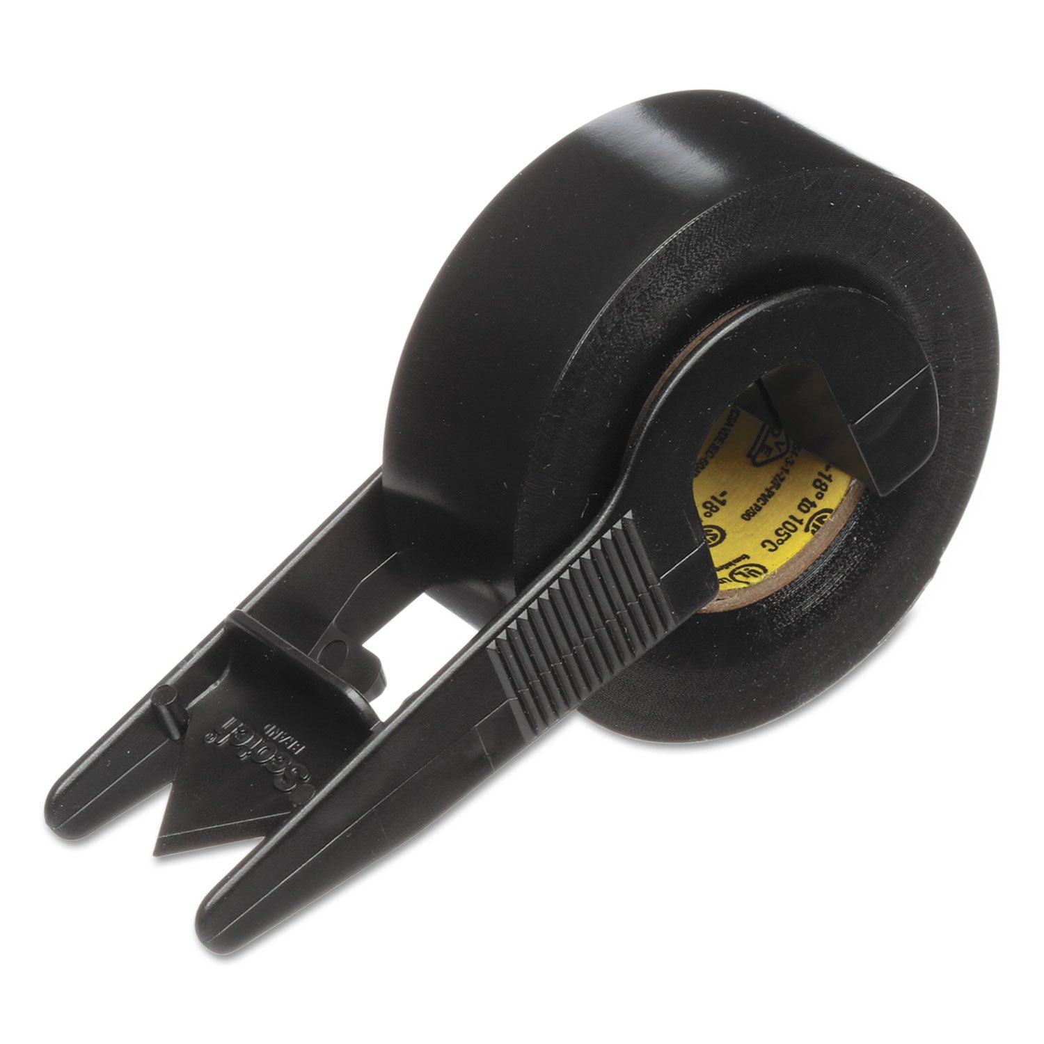 Super 33+ Vinyl Electrical Tape with Dispenser, 1" Core, 0.5" x 5.5 yds, Black - 