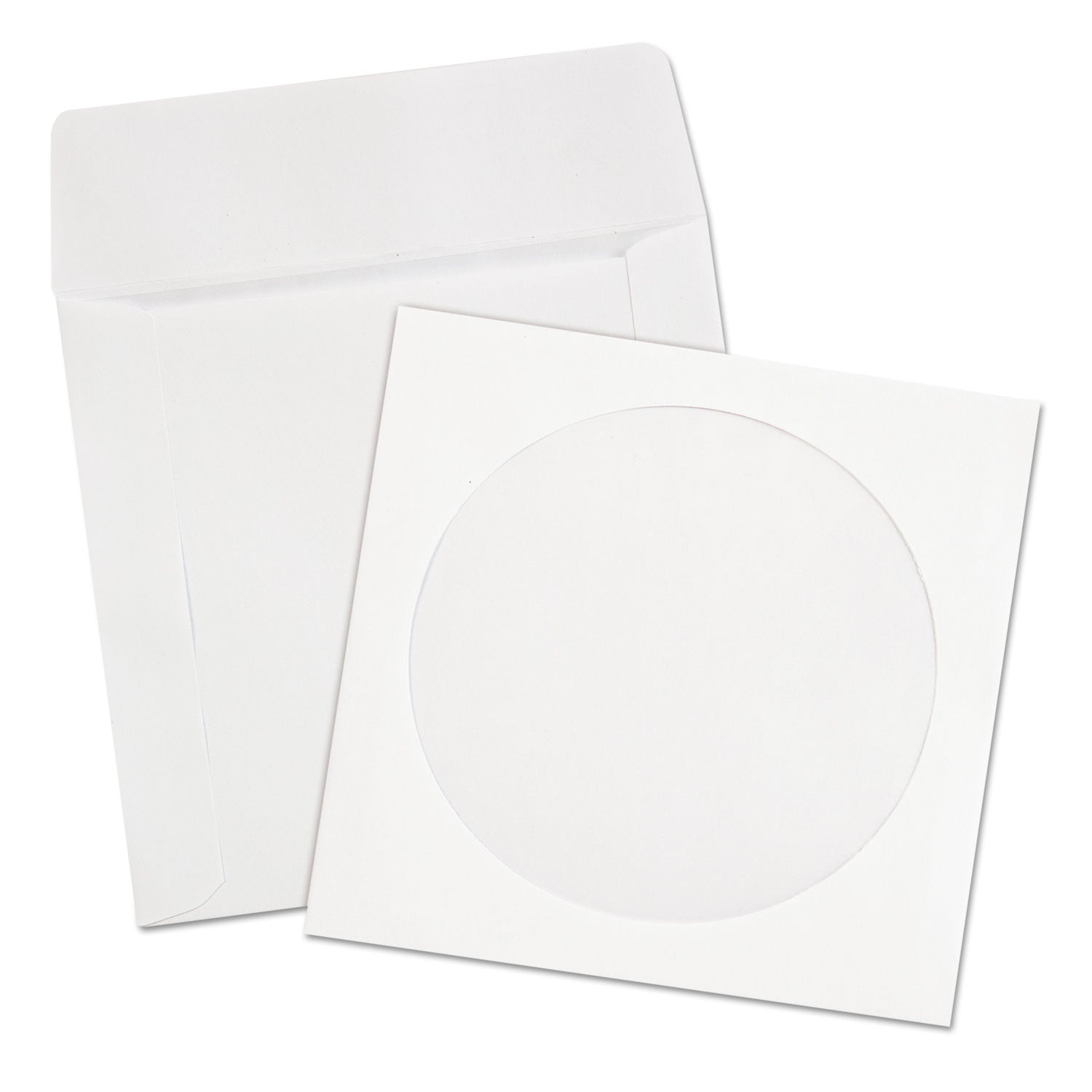 CD/DVD Sleeves, 1 Disc Capacity, White, 250/Box - 