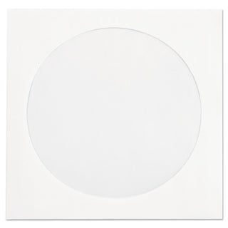 CD/DVD Sleeves, 1 Disc Capacity, White, 250/Box