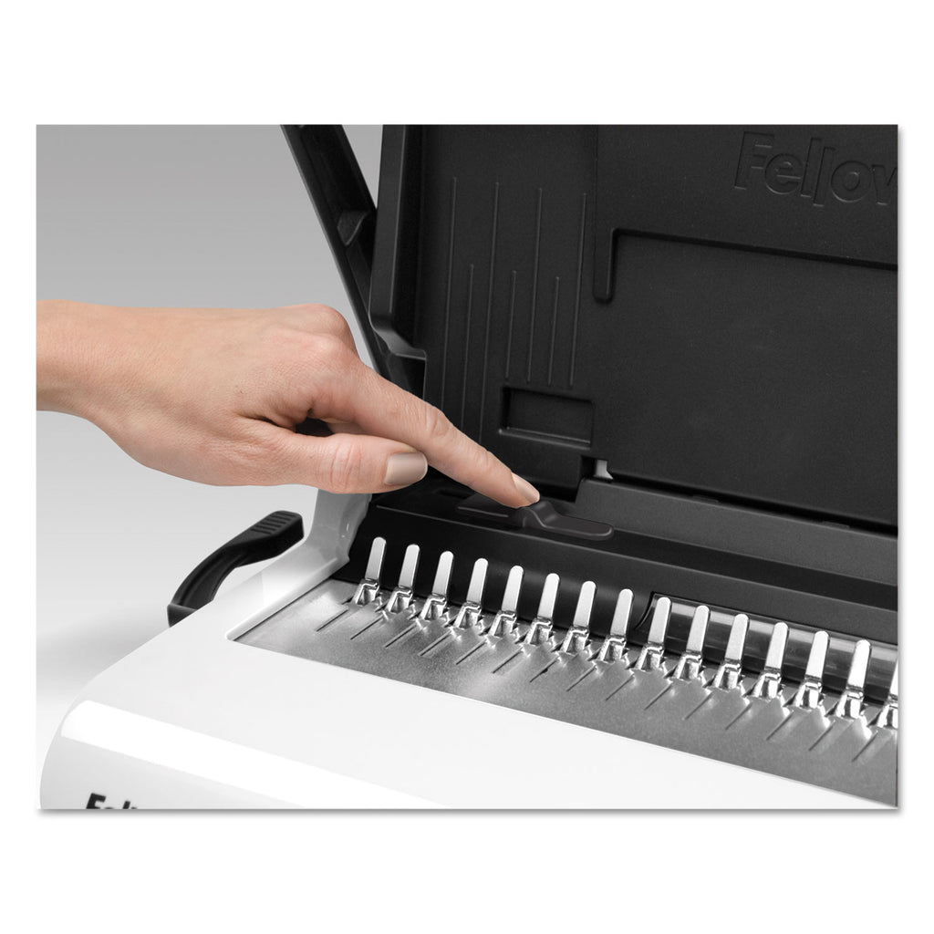 Star+ 150 Manual Comb Binding Machine, 150 Sheets, 17.69 x 9.81 x 3.13, White