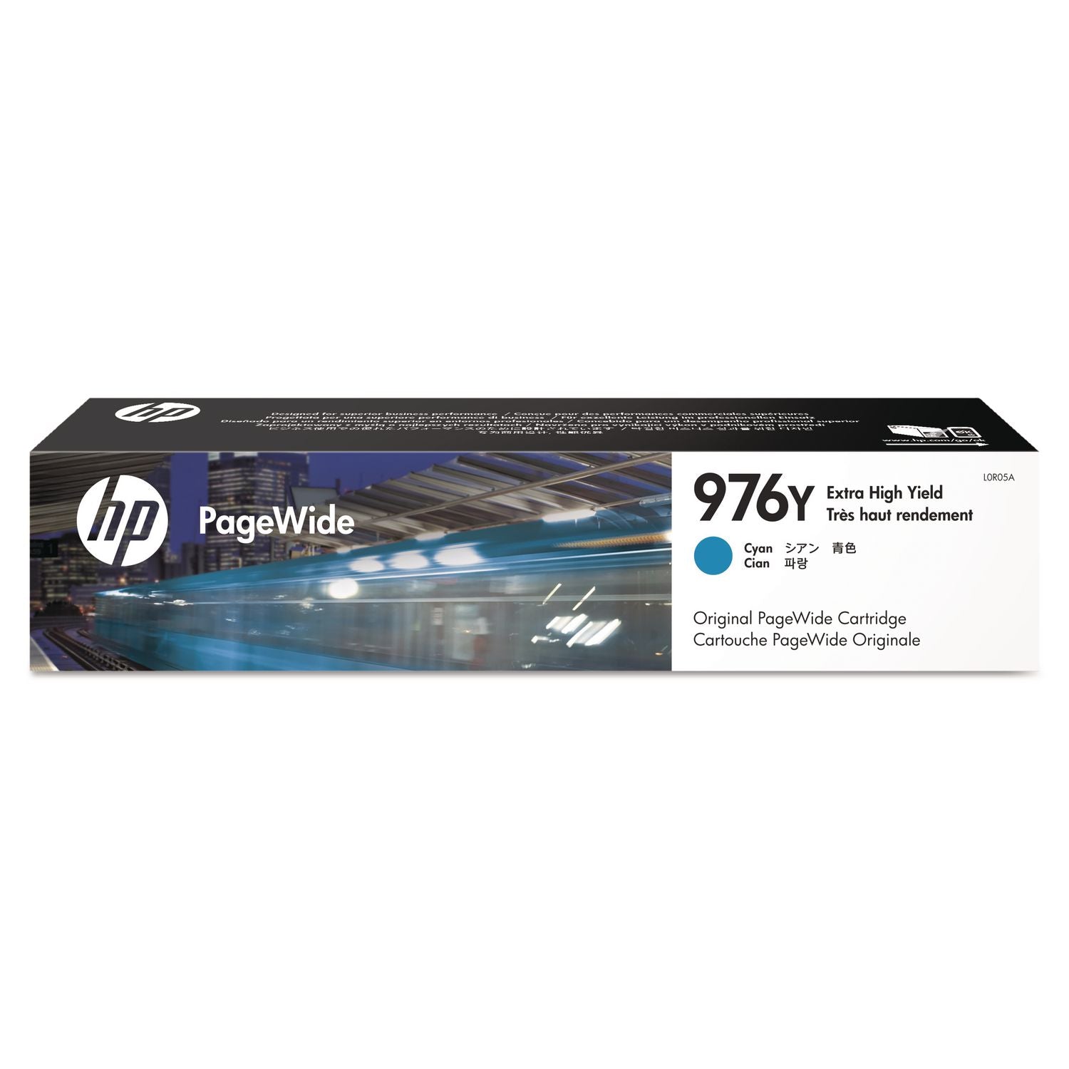 HP 976Y, (L0R05A) Extra High-Yield Cyan Original PageWide Cartridge