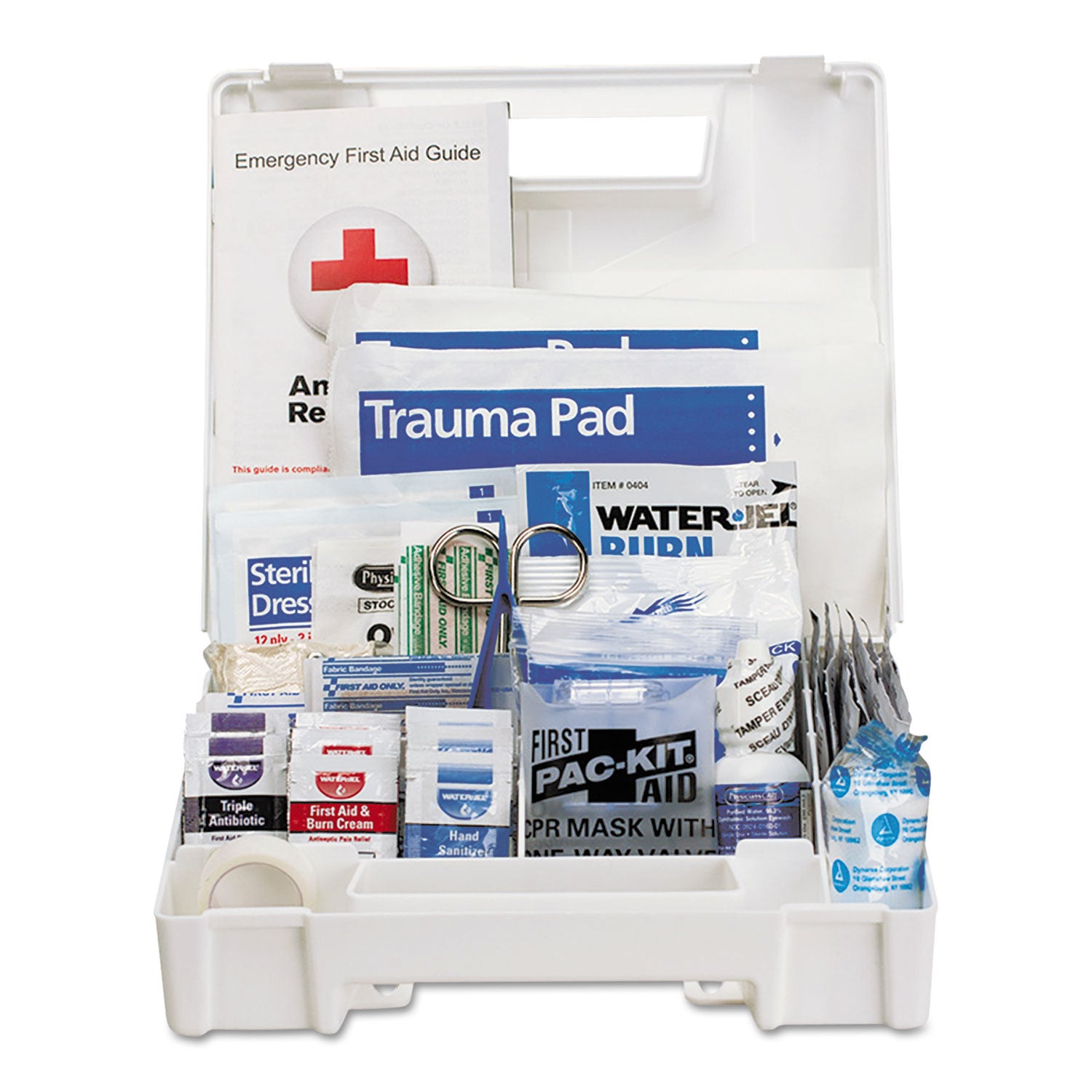ANSI 2015 Compliant Class A+ Type I and II First Aid Kit for 25 People, 141 Pieces, Plastic Case - 