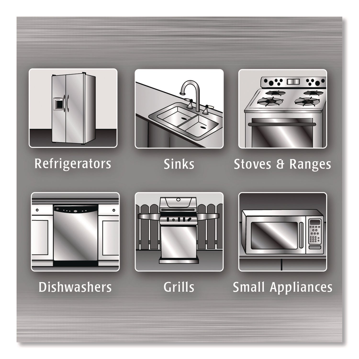 Stainless Steel Wipes, 1-Ply, 7 x 8, White, 30/Canister, 4 Canisters/Carton