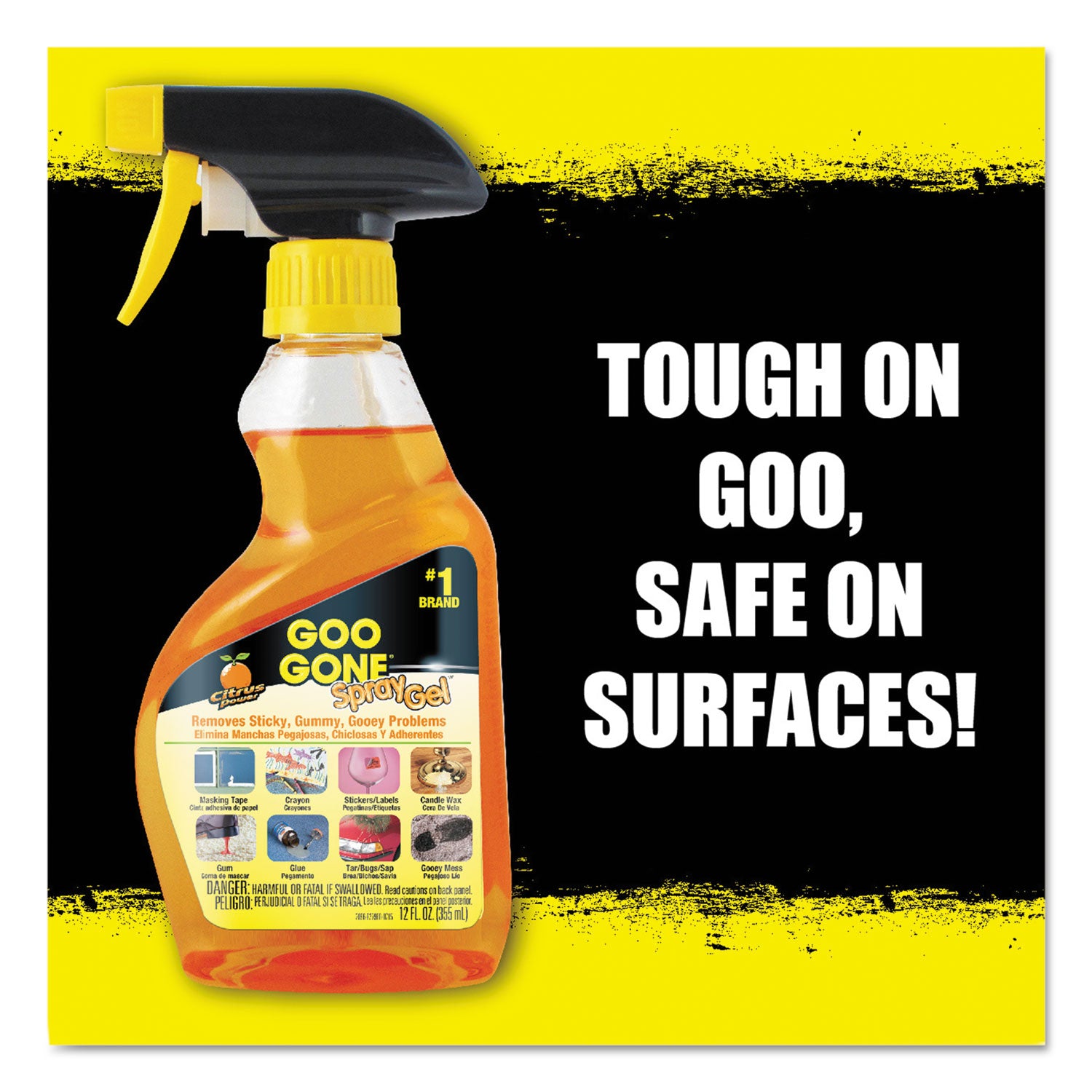 Spray Gel Cleaner, Citrus Scent, 12 oz Spray Bottle, 6/Carton - 