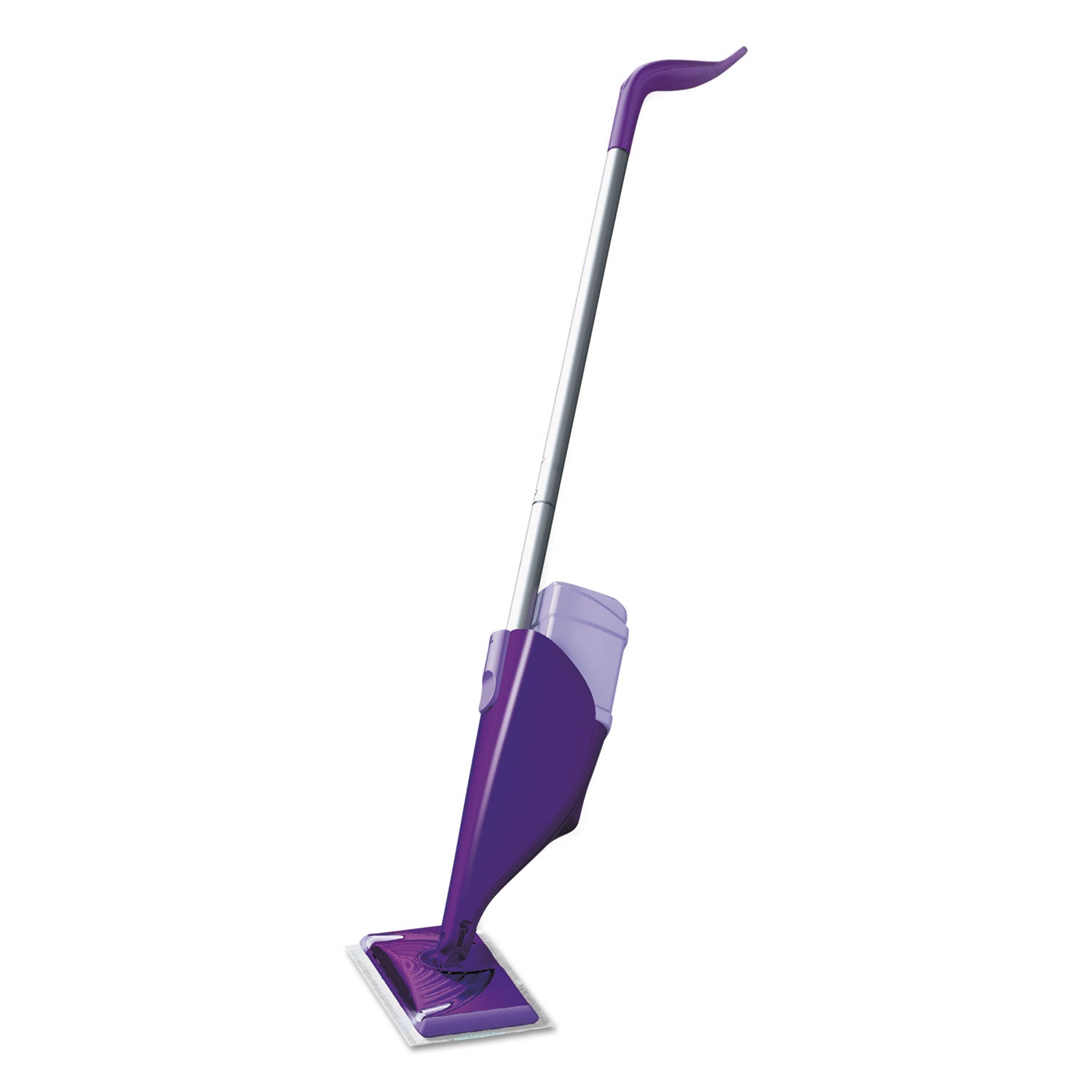 WetJet Mop, 11 x 5 White Cloth Head, 46" Purple/Silver Aluminum/Plastic Handle, 2/Carton - 