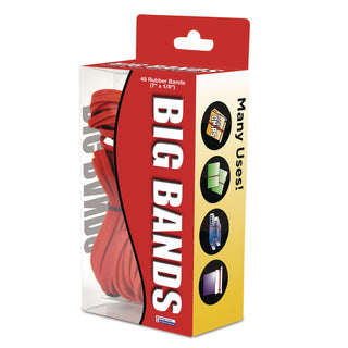 Big Bands Rubber Bands, Size 117B, 0.07" Gauge, Red, 48/Box