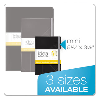 Idea Collective Journal, Hardcover with Elastic Closure, 1-Subject, Wide/Legal Rule, Black Cover, (96) 5.5 x 3.5 Sheets