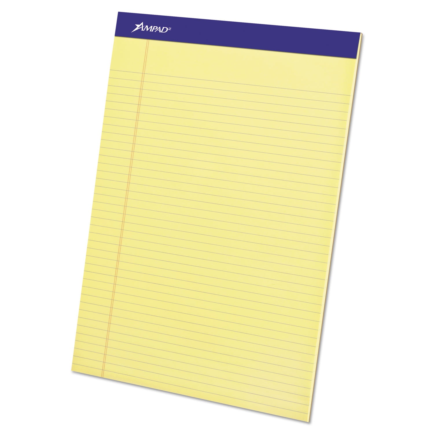Perforated Writing Pads, Narrow Rule, 50 Canary-Yellow 8.5 x 11.75 Sheets, Dozen - 
