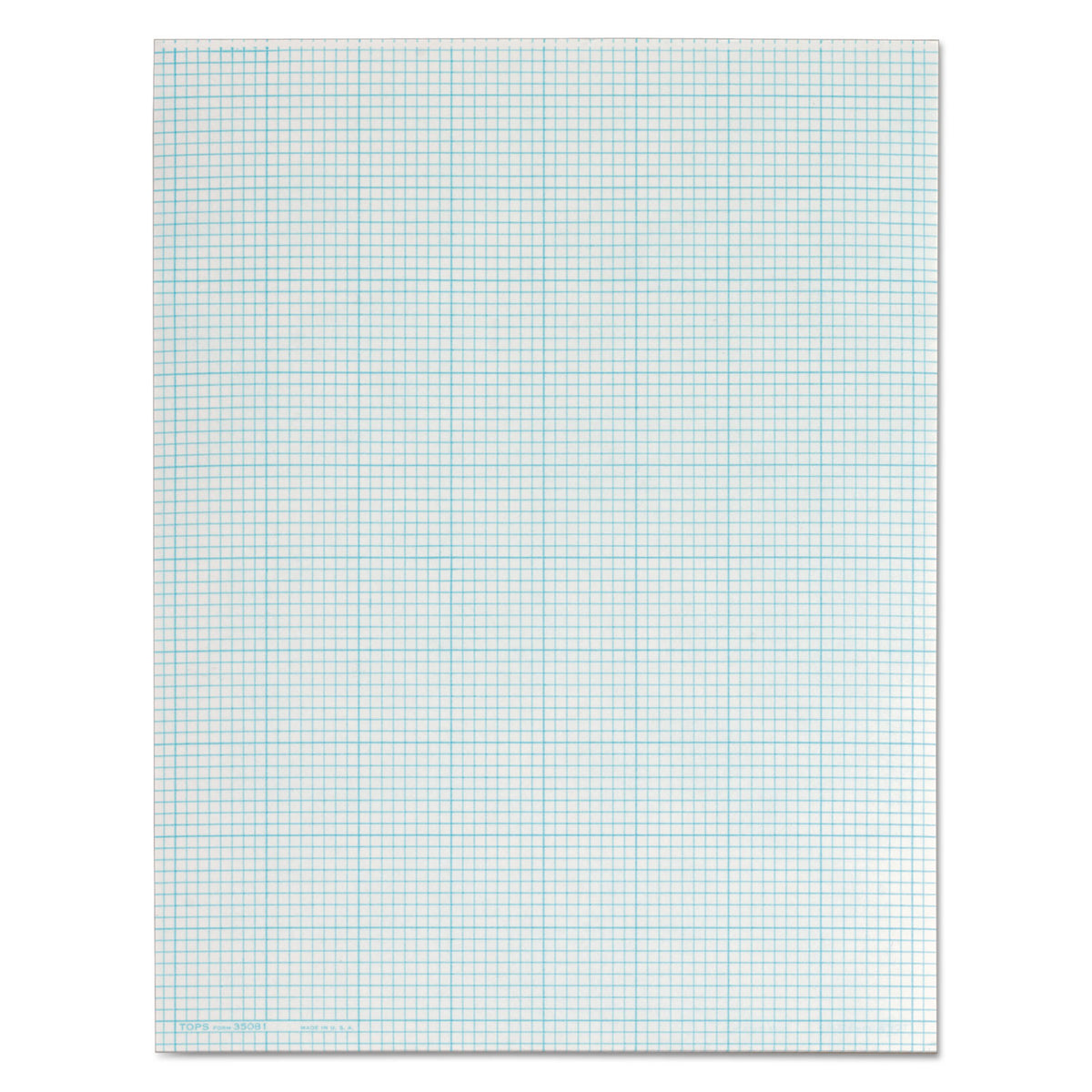 Cross Section Pads, Cross-Section Quadrille Rule (8 sq/in, 1 sq/in), 50 White 8.5 x 11 Sheets