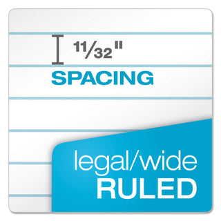 Docket Gold Ruled Perforated Pads, Wide/Legal Rule, 50 White 8.5 x 11.75 Sheets, 12/Pack