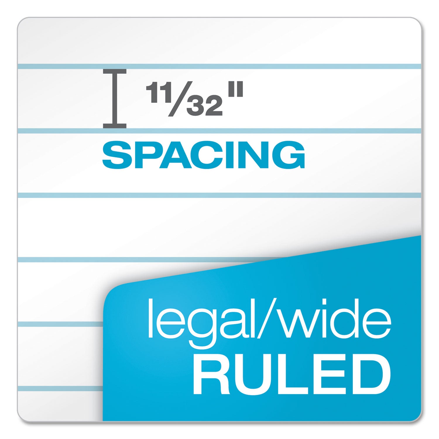 Docket Gold Ruled Perforated Pads, Wide/Legal Rule, 50 White 8.5 x 11.75 Sheets, 12/Pack
