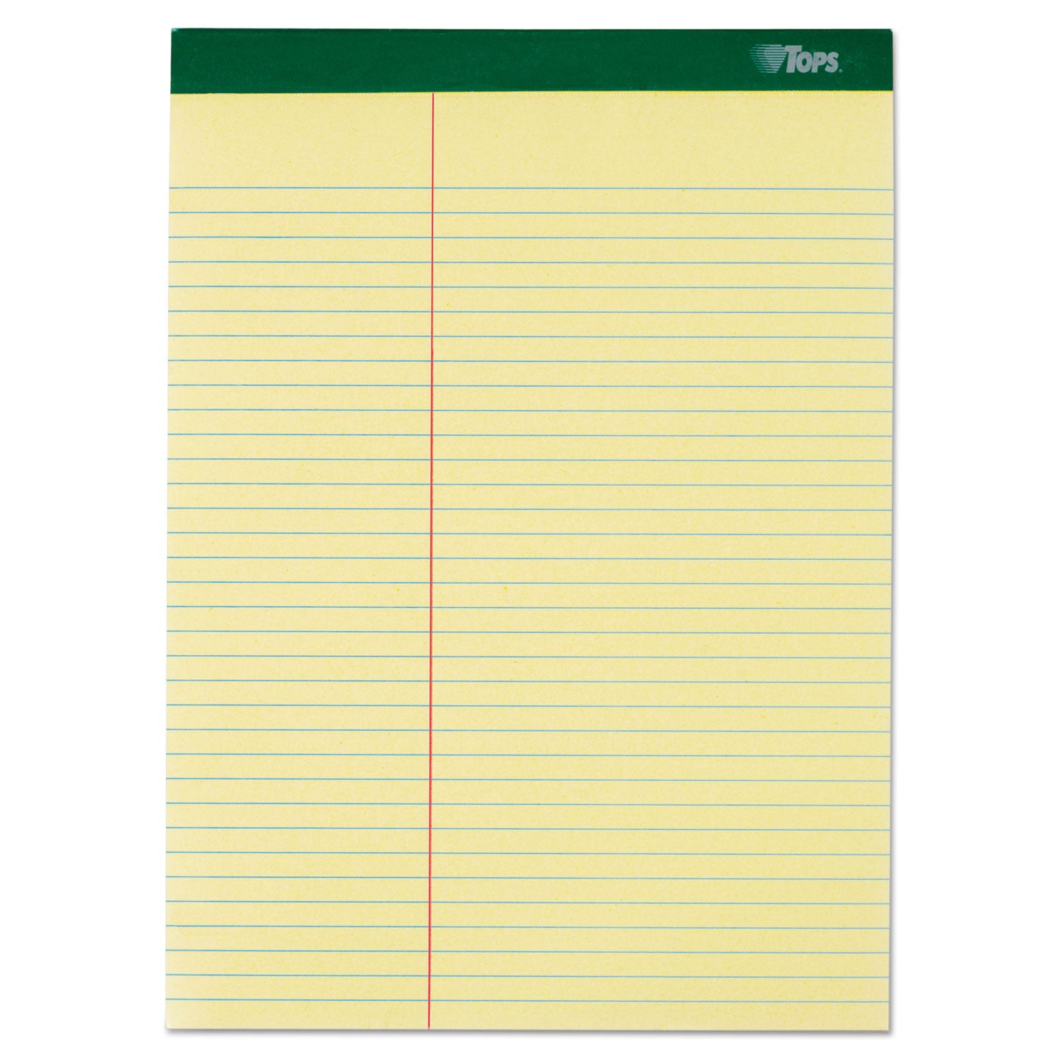 Double Docket Ruled Pads, Pitman Rule Variation (Offset Dividing Line - 3" Left), 100 Canary 8.5 x 11.75 Sheets, 6/Pack - 