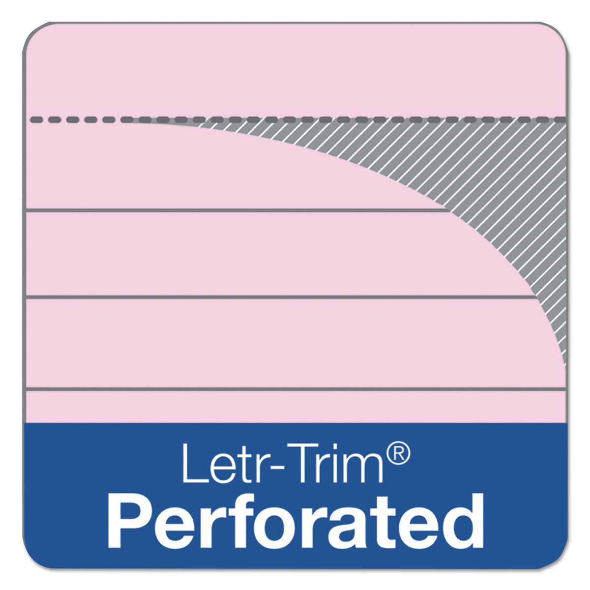 Prism + Colored Writing Pads, Narrow Rule, 50 Pastel Pink 5 x 8 Sheets, 12/Pack