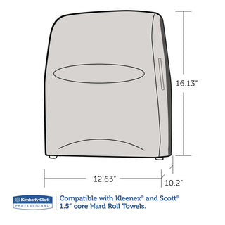Sanitouch Hard Roll Towel Dispenser, 12.63 x 10.2 x 16.13, Smoke