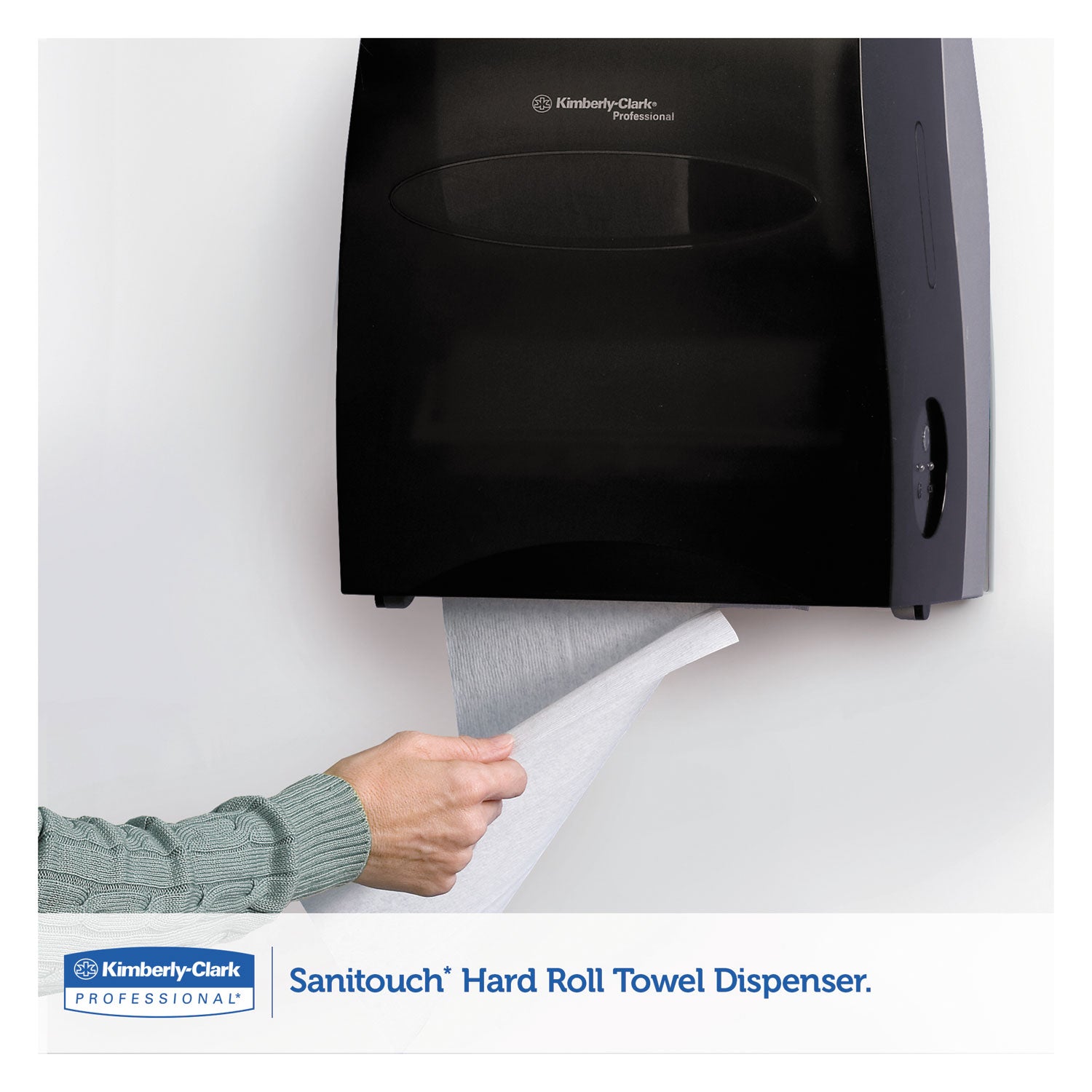 Sanitouch Hard Roll Towel Dispenser, 12.63 x 10.2 x 16.13, Smoke - 