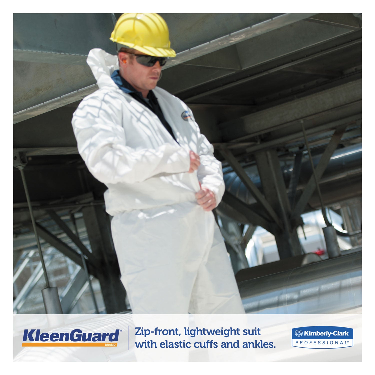 A35 Liquid and Particle Protection Coveralls, Zipper Front, Hooded, Elastic Wrists and Ankles, 2X-Large, White, 25/Carton